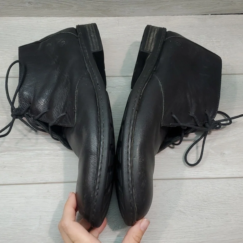 Born Mens Ankle High Top Lace Up Leather Boots shoes sz 11M